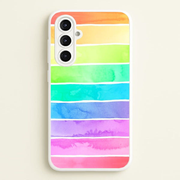 Summer Rainbow Stripes  - Summer Phone Case for Galaxy A16
