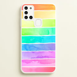 Summer Rainbow Stripes  - Summer Phone Case for Galaxy A21s