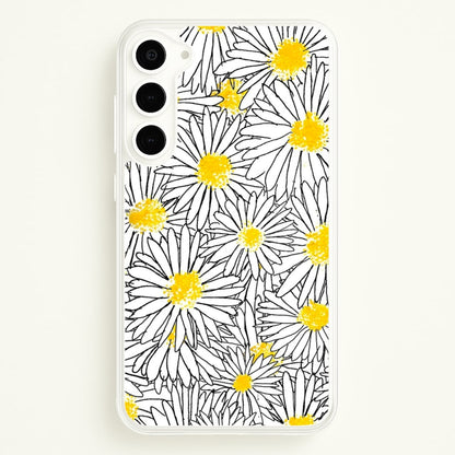Cute Daisy Pattern  - Floral Phone Case for Galaxy S23
