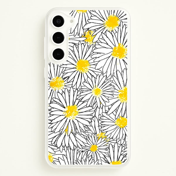 Cute Daisy Pattern  - Floral Phone Case for Galaxy S23