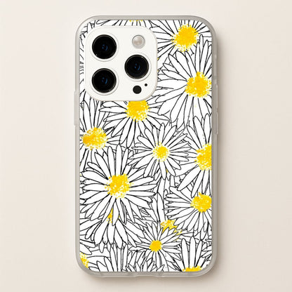 Cute Daisy Pattern  - Floral Phone Case for iPhone 15 Pro