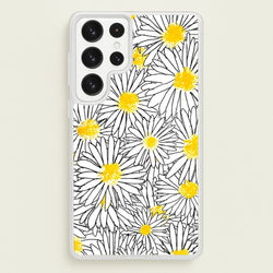 Cute Daisy Pattern  - Floral Phone Case for Galaxy S22 Ultra