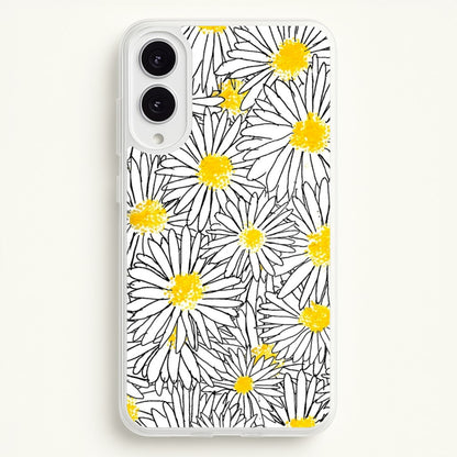 Cute Daisy Pattern  - Floral Phone Case for Galaxy S25 Edge