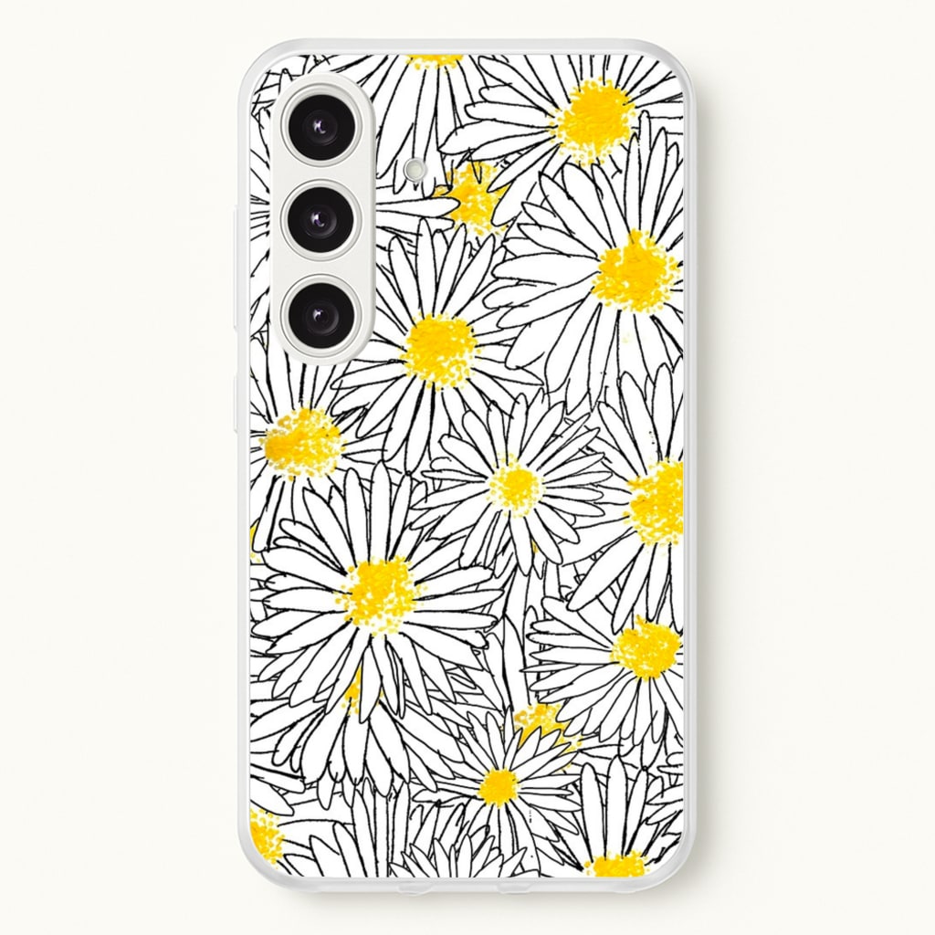 Cute Daisy Pattern  - Floral Phone Case for Galaxy S24