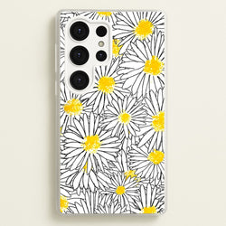 Cute Daisy Pattern  - Floral Phone Case for Galaxy S25 Ultra