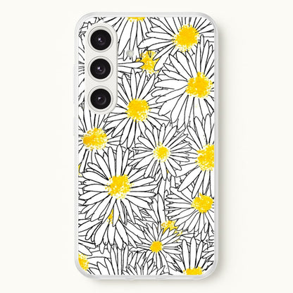 Cute Daisy Pattern  - Floral Phone Case for Galaxy S24FE