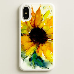 Watercolour Sunflower  - Floral Phone Case for iPhone X / XS