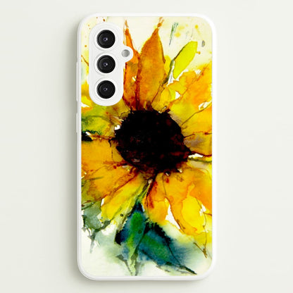Watercolour Sunflower  - Floral Phone Case for Galaxy S23FE