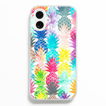 Watercolour Pineapple Pattern  - Pineapple Phone Case for iPhone 16 Plus