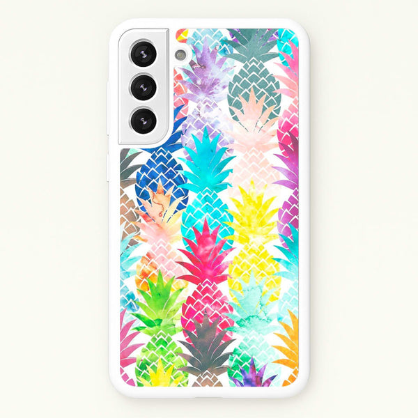 Watercolour Pineapple Pattern  - Pineapple Phone Case for Galaxy S22 Plus