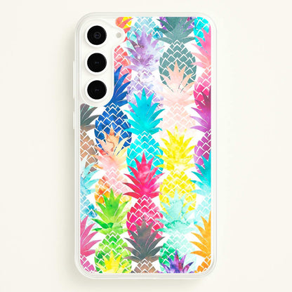 Watercolour Pineapple Pattern  - Pineapple Phone Case for Galaxy S23