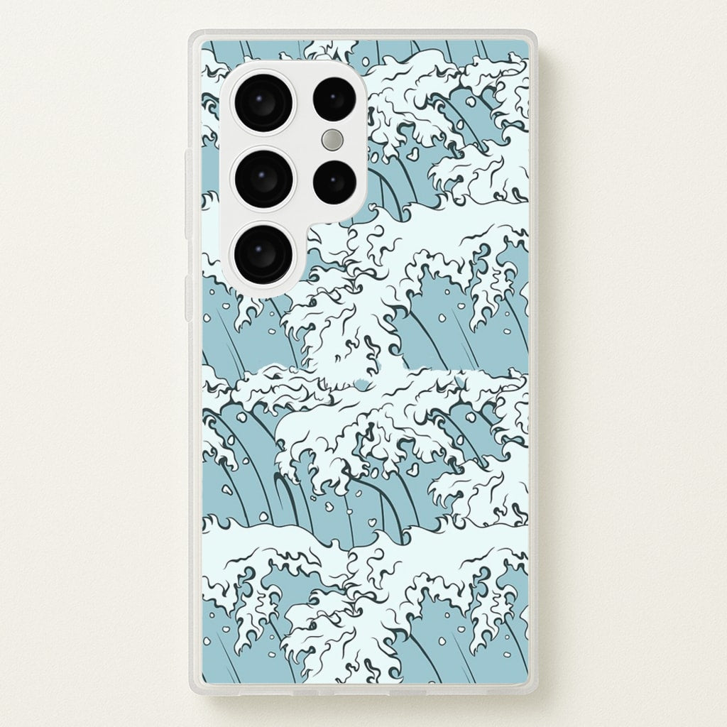 Japanese Waves  - Summer Phone Case for Galaxy S24 Ultra