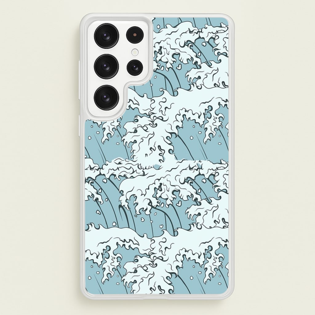 Japanese Waves  - Summer Phone Case for Galaxy S22 Ultra