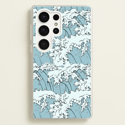 Japanese Waves  - Summer Phone Case for Galaxy S25 Ultra
