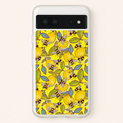 Yellow Lemon and Bee  - Floral Phone Case for Google Pixel 7