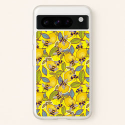 Yellow Lemon and Bee  - Floral Phone Case for Google Pixel 8 Pro