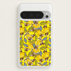 Yellow Lemon and Bee  - Floral Phone Case for Google Pixel 9 Pro XL