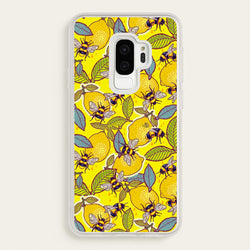 Yellow Lemon and Bee  - Floral Phone Case for Galaxy S9 Plus