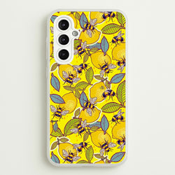 Yellow Lemon and Bee  - Floral Phone Case for Galaxy A14