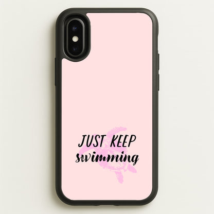Just Keep Swimming - Summer  - Summer Phone Case for iPhone X / XS