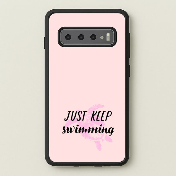Just Keep Swimming - Summer  - Summer Phone Case for Galaxy S10