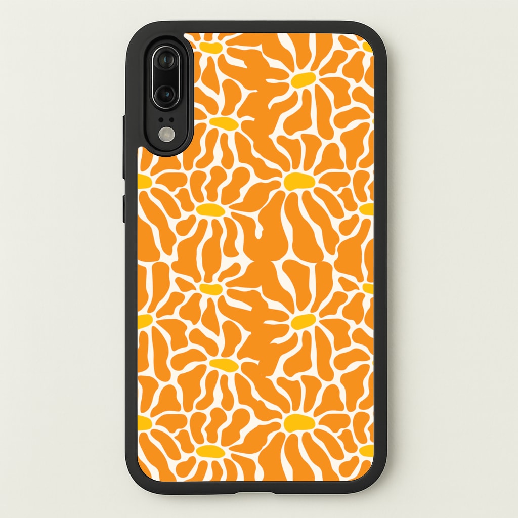 Orange Flowers - Summer  - Summer Phone Case for Huawei P20