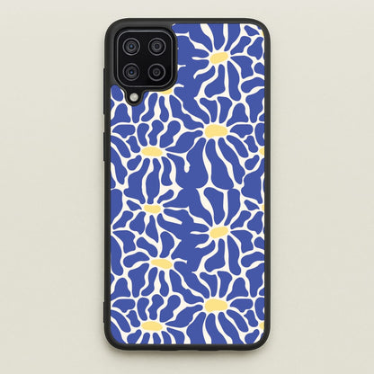 Dark Blue Flowers - Summer  - Summer Phone Case for Galaxy A12