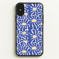 Dark Blue Flowers - Summer  - Summer Phone Case for iPhone XS Max