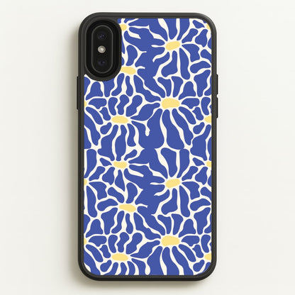 Dark Blue Flowers - Summer  - Summer Phone Case for iPhone XS Max
