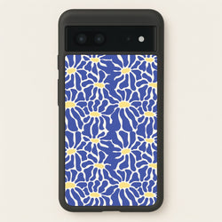 Dark Blue Flowers - Summer  - Summer Phone Case for Google Pixel 7