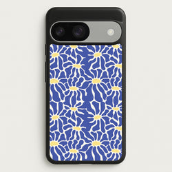 Dark Blue Flowers - Summer  - Summer Phone Case for Google Pixel 9 / 9 Pro
