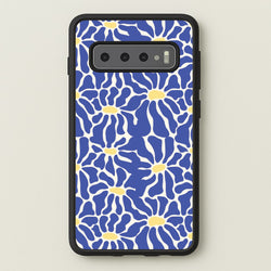 Dark Blue Flowers - Summer  - Summer Phone Case for Galaxy S10 Plus
