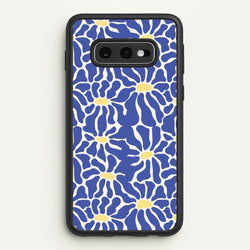 Dark Blue Flowers - Summer  - Summer Phone Case for Galaxy S10e