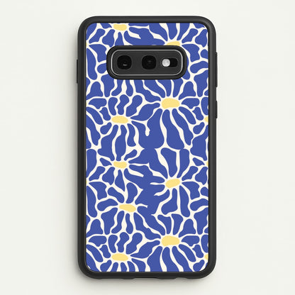 Dark Blue Flowers - Summer  - Summer Phone Case for Galaxy S10e