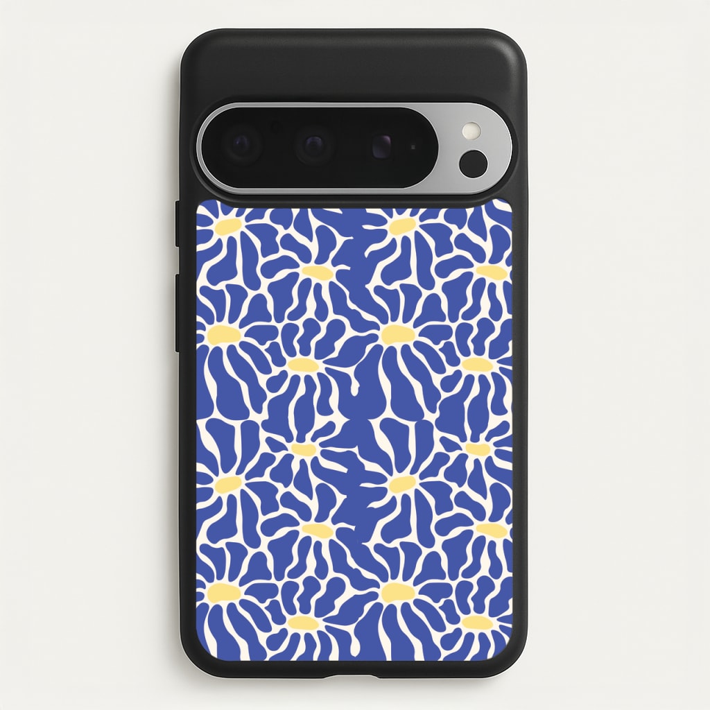 Dark Blue Flowers - Summer  - Summer Phone Case for Google Pixel 9 Pro XL