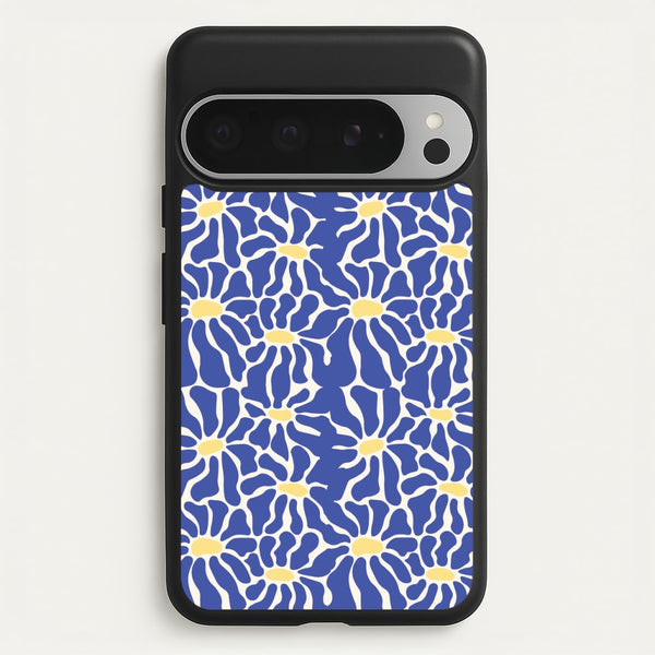 Dark Blue Flowers - Summer  - Summer Phone Case for Google Pixel 9 Pro XL