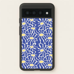 Dark Blue Flowers - Summer  - Summer Phone Case for Google Pixel 7 Pro