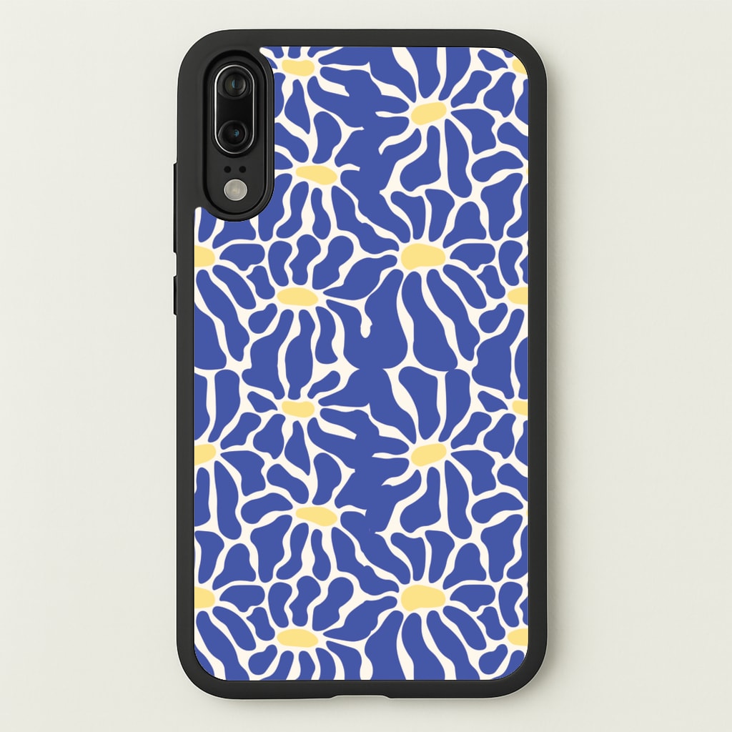 Dark Blue Flowers - Summer  - Summer Phone Case for Huawei P20
