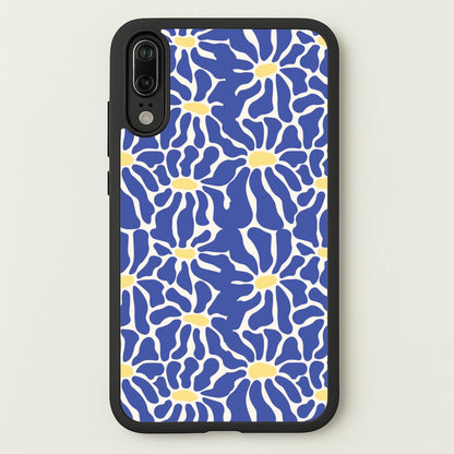 Dark Blue Flowers - Summer  - Summer Phone Case for Huawei P20