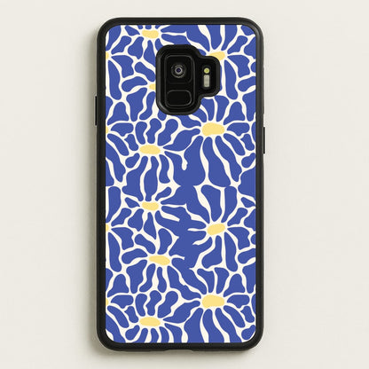 Dark Blue Flowers - Summer  - Summer Phone Case for Galaxy S9