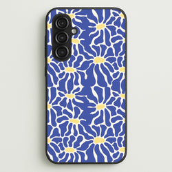 Dark Blue Flowers - Summer  - Summer Phone Case for Galaxy S23FE