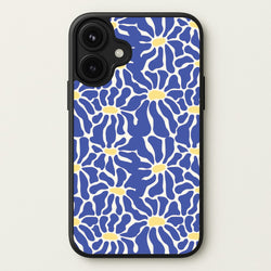 Dark Blue Flowers - Summer Phone Case for iPhone 17