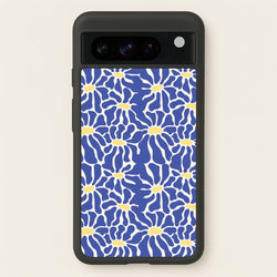 Dark Blue Flowers - Summer  - Summer Phone Case for Google Pixel 8 Pro