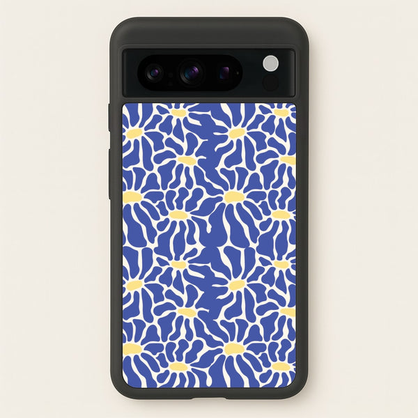 Dark Blue Flowers - Summer  - Summer Phone Case for Google Pixel 8 Pro