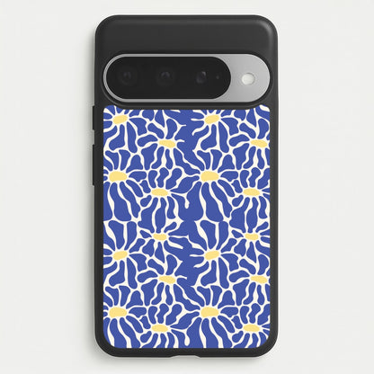 Dark Blue Flowers - Summer Phone Case for Google Pixel 10 Pro XL