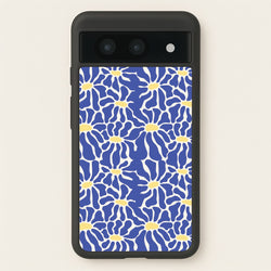 Dark Blue Flowers - Summer  - Summer Phone Case for Google Pixel 8a