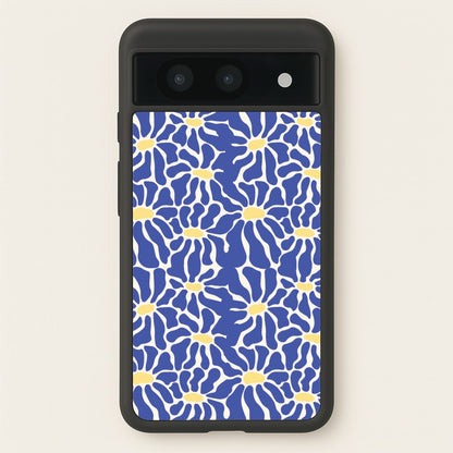 Dark Blue Flowers - Summer  - Summer Phone Case for Google Pixel 8a