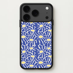 Dark Blue Flowers - Summer Phone Case for iPhone 17 Pro