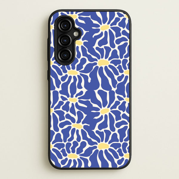 Dark Blue Flowers - Summer  - Summer Phone Case for Galaxy A54