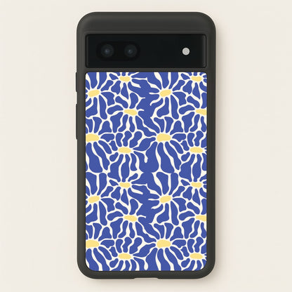 Dark Blue Flowers - Summer  - Summer Phone Case for Google Pixel 7a